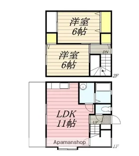 ビオス重留A棟【105.号室】の間取り