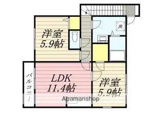 グレイス美咲ヶ丘【205号室】の間取り