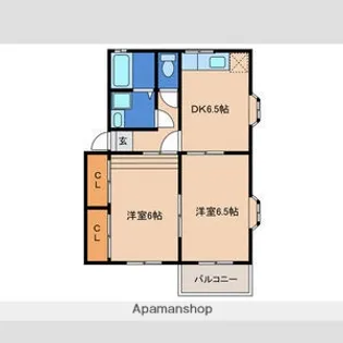ファミール矢野【201号室】の間取り
