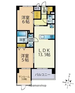 シェルメゾン【8階】の間取り