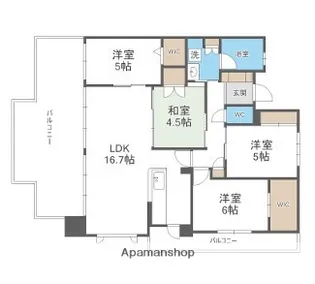 アソシア今宿ザ・テラス&リゾート【2階】の間取り