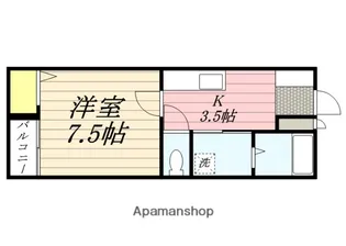 リベルタ美咲が丘【201号室】の間取り