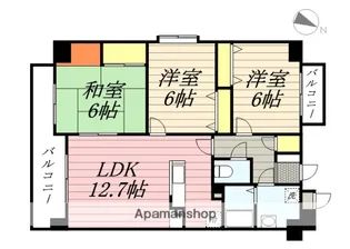 ウインズマンション周船寺駅西【705号室】の間取り