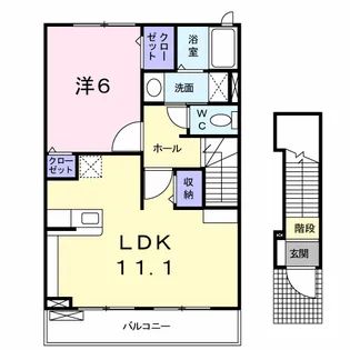 シャングリラ西唐津【2階】の間取り