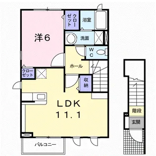 シャングリラ西唐津【2階】の間取り