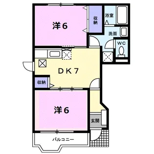 ソレアード シンデンC【1階】の間取り