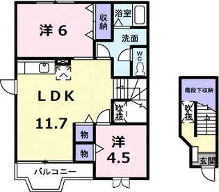 ソレアード シンデンC【2階】の間取り