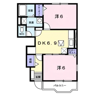 グリーンハイツ・リキⅡ【1階】の間取り