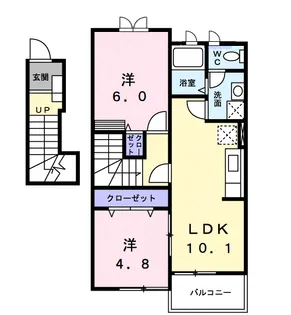 クレメントC【2階】の間取り