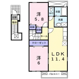 コモドポスト【2階】の間取り