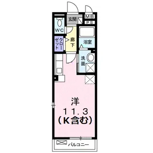 シャンティ波多江【2階】の間取り