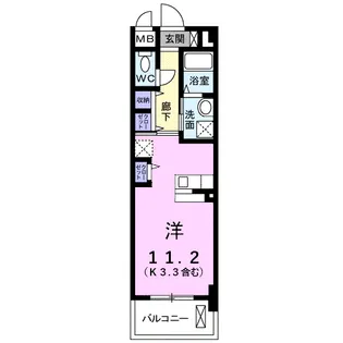 ルイシャトレ鏡【1階】の間取り