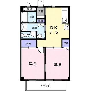 クロスローズ【1階】の間取り