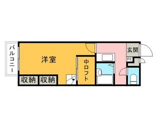 レオパレス伊都【114号室】の間取り