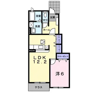パインブライトⅡA【1階】の間取り