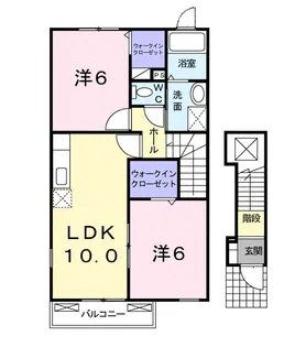 ヴェルデシャトーB【2階】の間取り