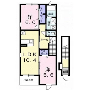 うらら1番館【2階】の間取り