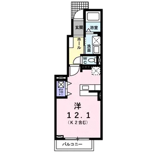 サンフラットA【1階】の間取り