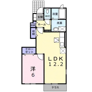 メゾン・ド・パール【1階】の間取り