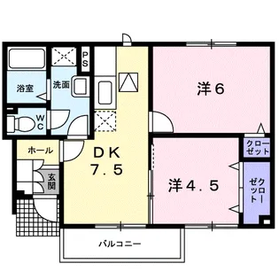 プロムローズ【1階】の間取り