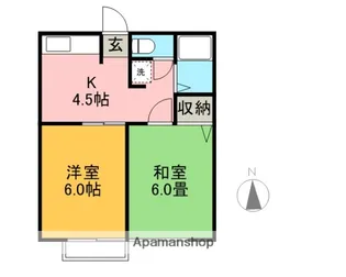 ハイツキャビン【102号室】の間取り