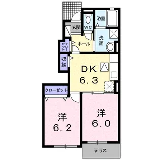 ラフィナート松南【1階】の間取り