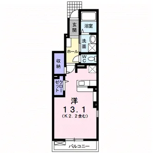 エテルノ フィオーレ A【1階】の間取り