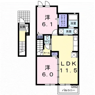 ベルセフォネⅣ【2階】の間取り
