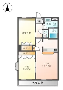 OCEAN VIEW 202 (オーシャンビュー)【3階】の間取り