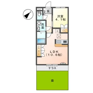 サニースクエアーⅡ【00106号室】の間取り