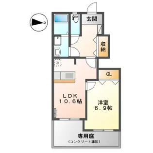 サザンハイムK【1階】の間取り