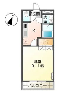 サンハウス富士【103号室】の間取り