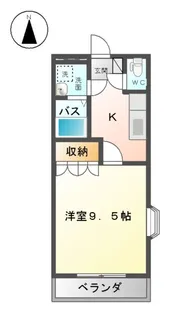 ハーモニーハイツM【1階】の間取り