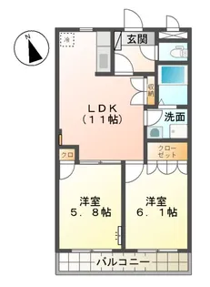 グリフィンドール【203号室】の間取り