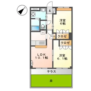 メゾン・アルカディア【102号室】の間取り