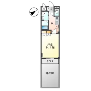 PLASIR(プレジール)【106号室】の間取り