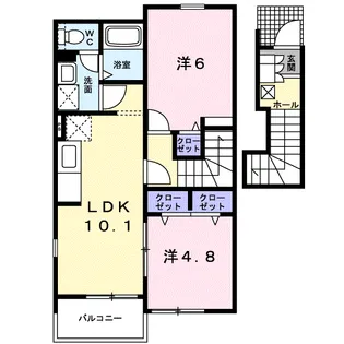 アクティーボシンデンB【2階】の間取り