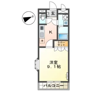 アイフレンド・KISS【206号室】の間取り