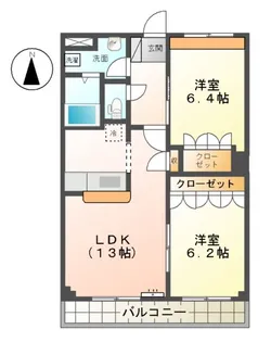 プリムロウズ【205号室】の間取り