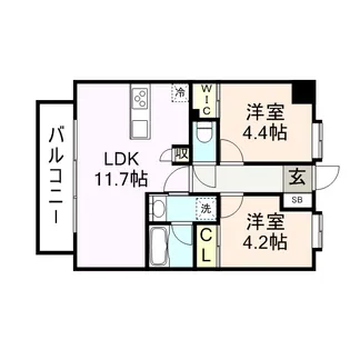 セレステ波多江駅南【9階】の間取り
