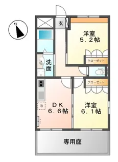 グランド ソレイユ【101号室】の間取り
