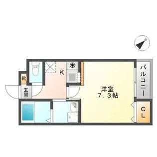 いにしえ今宿【305号室】の間取り