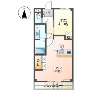 ピュアフォースせいら【102号室】の間取り