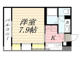 モンレーヴ周船寺【205号室】の間取り