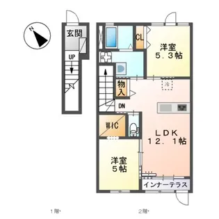 ワン・ステップ【00205号室】の間取り