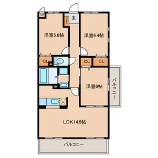グリーンアベニュー【2階】の間取り