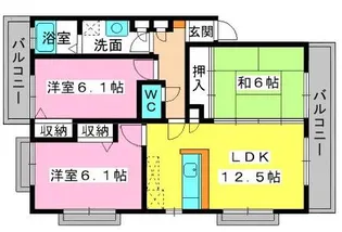 リジェール伊都【2階】の間取り
