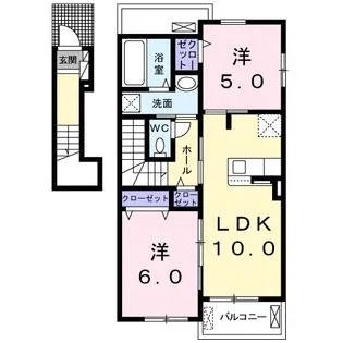 エレガント ネオ Ⅰ【2階】の間取り