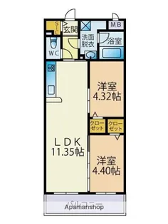 グレイスヒル【2階】の間取り