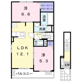 かがみ CVO 秋【2階】の間取り
